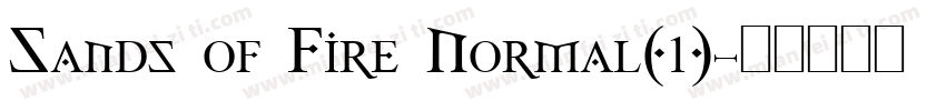 Sands of Fire Normal(1)字体转换